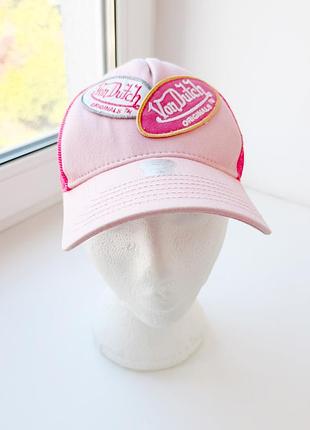 Розовая кепка von dutch y2k 2