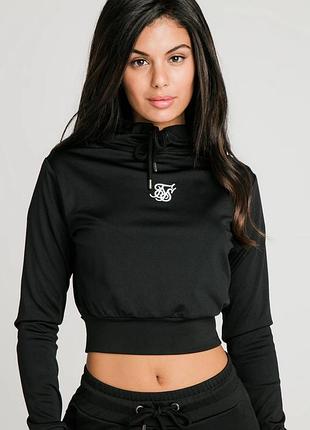Худі жіноче siksilk чорне укорочене