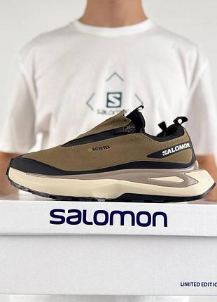 Термо кросівки salomon odyssey elmt advanced gtx coyote black beige