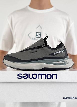 Термо кросівки salomon odyssey elmt advanced gtx olive grey black