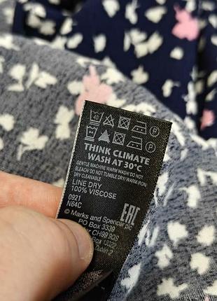 Вискозное миди платье m&amp;s на запах 10