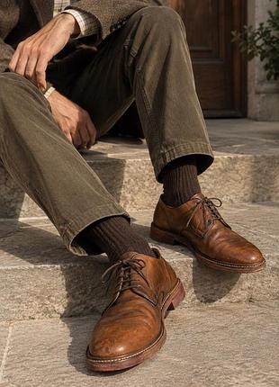 Колекційні шкіряні туфлі дербі paul smith x allen edmonds (колаборація, преміум)