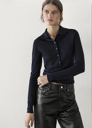 Шерстяний светер поло від massimo dutti