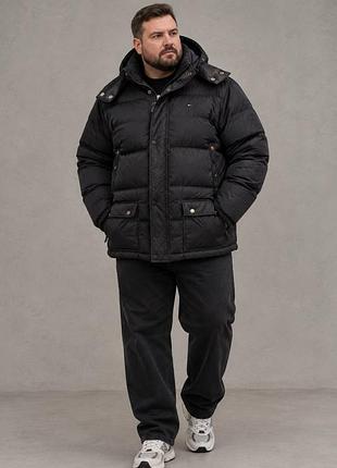Чоловічий пуховик,оригінал tommy hilfiger (60% пух/40% перо),великий розмір 4xl
