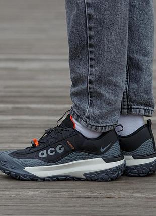 Мужские кроссовки nike acg moutain fly gore tex black grey orange