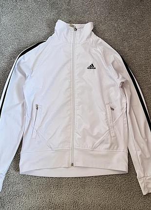 Кофта зіпка олімпійка adidas white 2