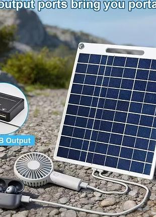 Портативная солнечная панель 10w с двойным usb выходом