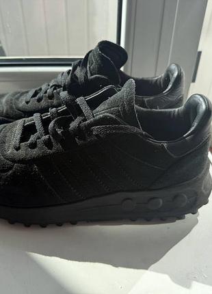 Замшевые кроссовки adidas original la trainer lux (black/черные)