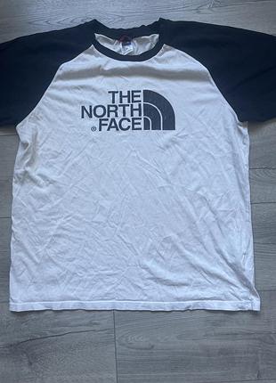Футболка чоловіча the north face біла з чорним
