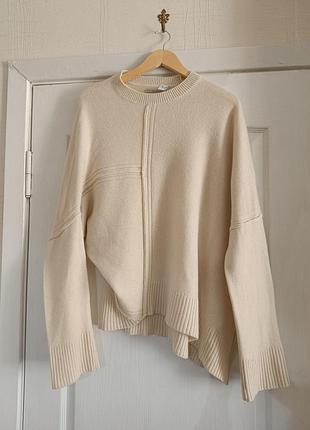 Роскошный асимметричный дизайнерский свитер, бренд allsaints. кашемир.
