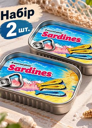 Набор металлических коробочек для хранения мелочей 10×6×2,5 см, 2 шт