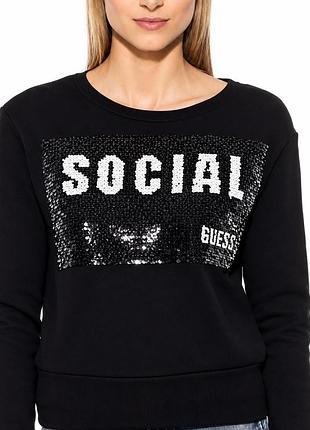 Світшот guess з паєтками “social”