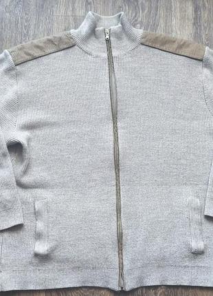 Мужской теплый кардиган / кофта westbury c&amp;a woolmark (полуовна), размер xxl