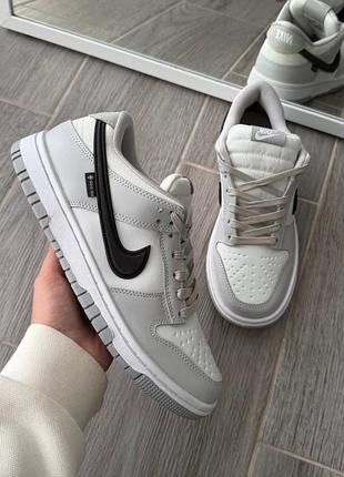 Nike dunk low gore-tex summit white/light smoke grey