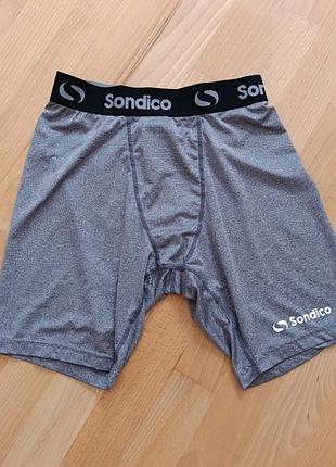 Компресійні термошорти sondico core 6 base layer у меланжево-сірому кольорі (grey marl)