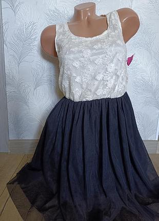 Комбинированное платье 👗