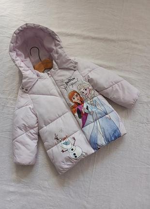 Шикарная курточка бренда disney frozen принт холодное сердце uad 4,5 eur 104- 110