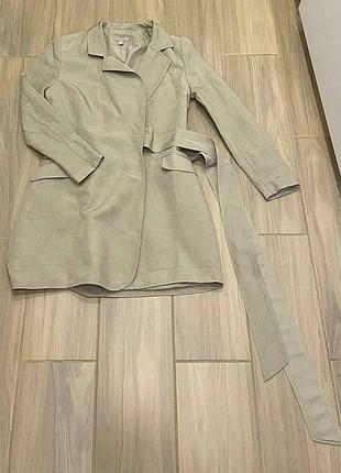 Льон+віскоза плащ тренч h&m піджак 6
