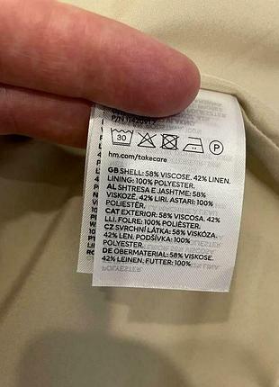 Льон+віскоза плащ тренч h&m піджак 10