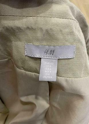 Льон+віскоза плащ тренч h&m піджак 7