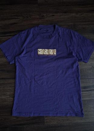 Фиолетовая футболка carhartt wip heat script (оригинал, размер м)