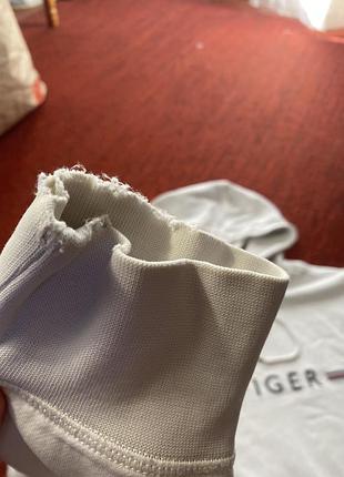 Чоловіче худі tommy hilfiger білого кольору в розмірі xl має дефекти на манжетах 💰💰💰 3