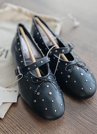 Элегантные черные балетки от zara 2