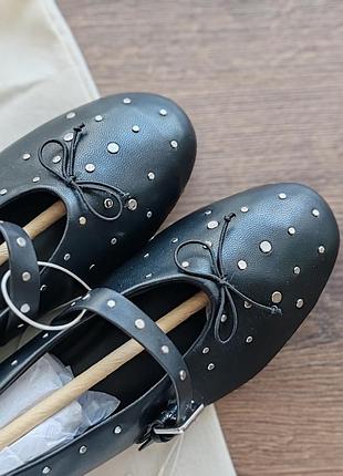 Элегантные черные балетки от zara 3