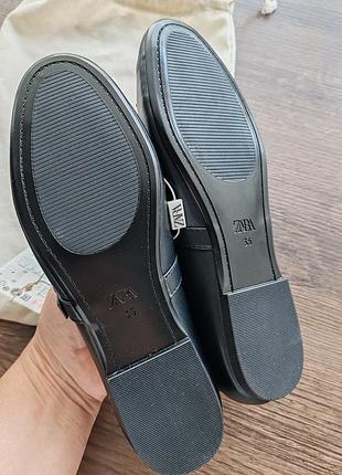Элегантные черные балетки от zara 5