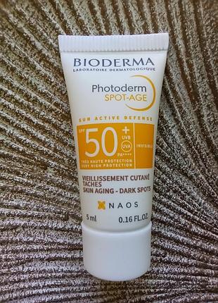 🔆 spf50+ bioderma photoderm spot-age antioxidant gel creme сонцезахисний гель-крем для обличчя
