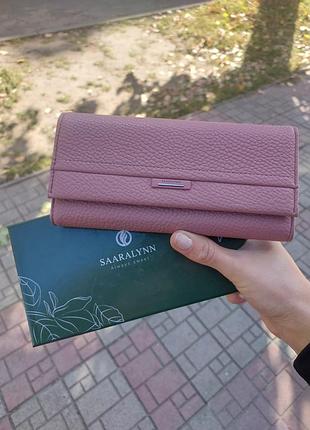 Гаманець жіночий saralyn  рожевий  з еко-шкіри