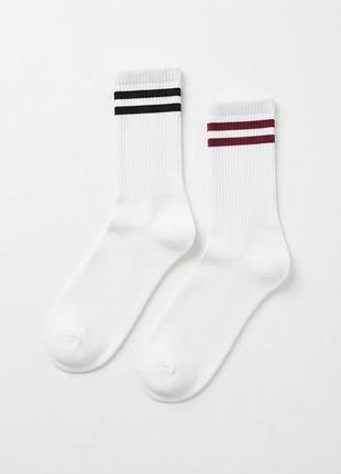 Носки хлопковые ребристые с усиленной стопой h&m