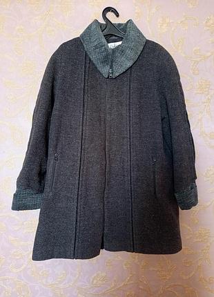 Теплое шерстяное полупальто куртка stephanie (80% шерсть), размер 50 (44)