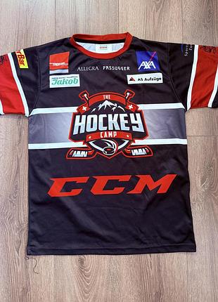 Вінтажна хокейна майка джерсі ccm the hockey camp (interhockey, швейцарія), vintage, розмір s