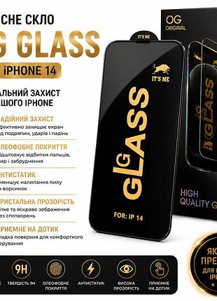 Защитное стекло iphone 14 прозрачное 9d hd олеофобное закаленное стекло на айфон 14 защитное стекло для экрана iphone 14 og glass
