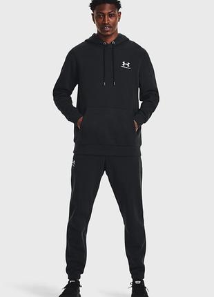 Чоловічий спортивний костюм under armour чорного кольору на флісі