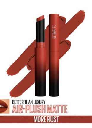 Матова помада для губ maybelline new york color sensational ultimatte тон 899(more rust)
