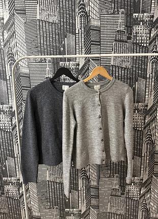 Жіночій базовий кардиган h&m сіра кофта кардиган прямого крою