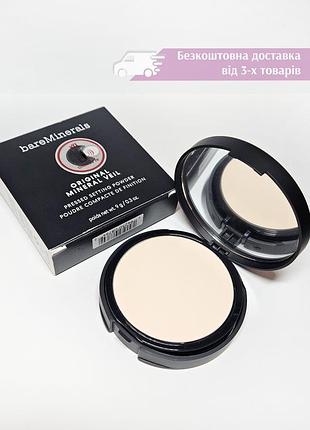 Компактна мінеральна пудра bareminerals original mineral veil pressed setting powder — sheer fair bare minerals