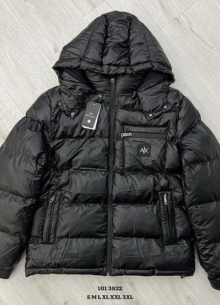 Чоловіча куртка armani в чорному кольорі