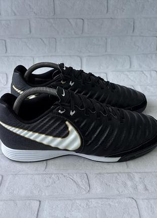 Кожаные кроссовки найт темпо nike timempo x ligera iv ic leather size 42 размер черные профессиональные футзалки кожаное бампы кожушки кроссовки профи