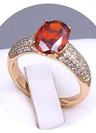 Колечко женское с красным цирконом xp 18k. р 19.