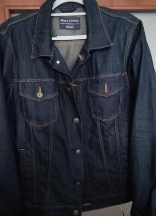 Чоловіча джинсова куртка marc o'polo синього кольору, розмір 50 (xl)