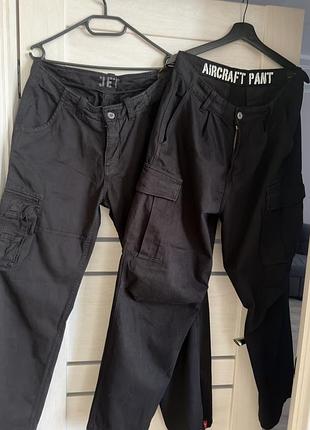 Штани чоловічі alpha industries карго чорні