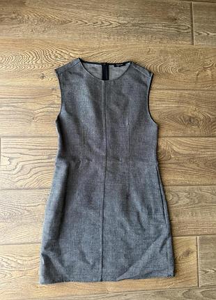 Коротка жіноча сукня massimo dutti сірого кольору