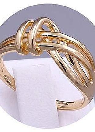 Колечко жіноче медзолото xuping jewelry 18k. р 16, 17, 18. 17