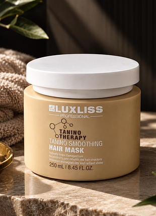 Розгладжувальна маска luxliss tanino smoothing hair mask 250 мл