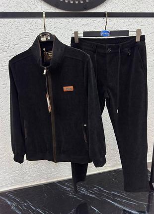 Чоловічий костюм loro piana в чорному кольорі