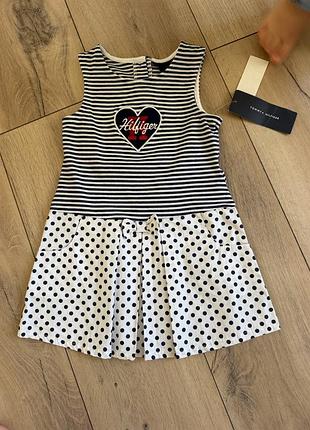 Сарафан для дівчаток tommy hilfiger в смужку та горох, 3 роки