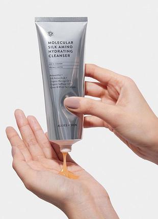 Очищувальний засіб allies of skin molecular silk amino hydrating cleanser 100ml